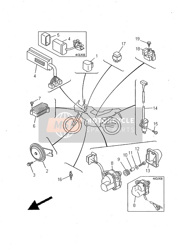 Yamaha TDR125 2000 Electrical 2 for a 2000 Yamaha TDR125