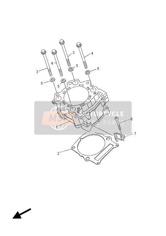 Yamaha XT660ZA TENERE 2015 Cylinder for a 2015 Yamaha XT660ZA TENERE