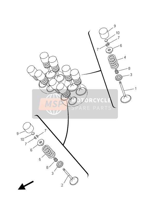 Yamaha XT1200Z 2015 Soupape pour un 2015 Yamaha XT1200Z