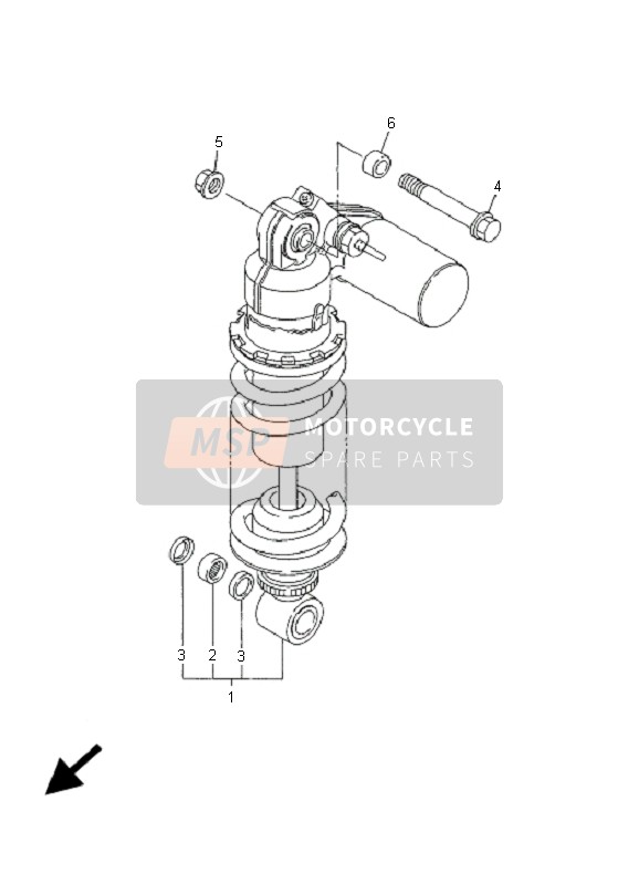 Yamaha YZF-R6 2001 Rear Suspension for a 2001 Yamaha YZF-R6