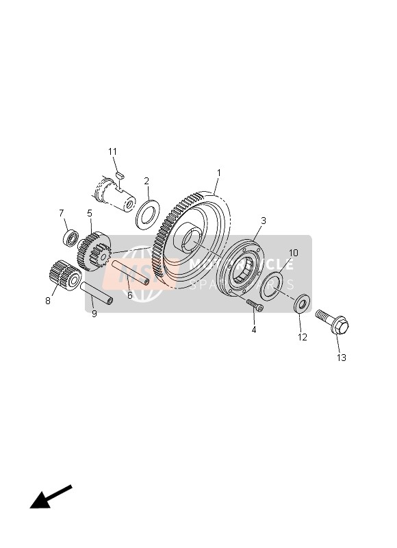 Yamaha XVS950CR 2015 Starter 2 voor een 2015 Yamaha XVS950CR