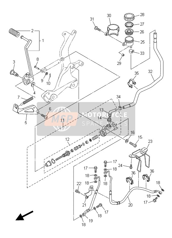 1XC2581K0000, Durite De Frein, Yamaha, 0