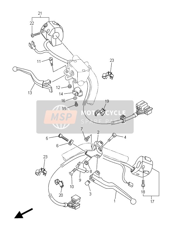 Yamaha XVS1300C 2015 Handle Switch & Lever for a 2015 Yamaha XVS1300C