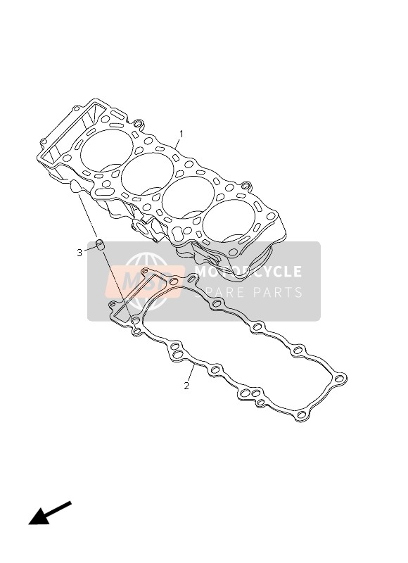 2CR113510000, Gasket, Cylinder, Yamaha, 0