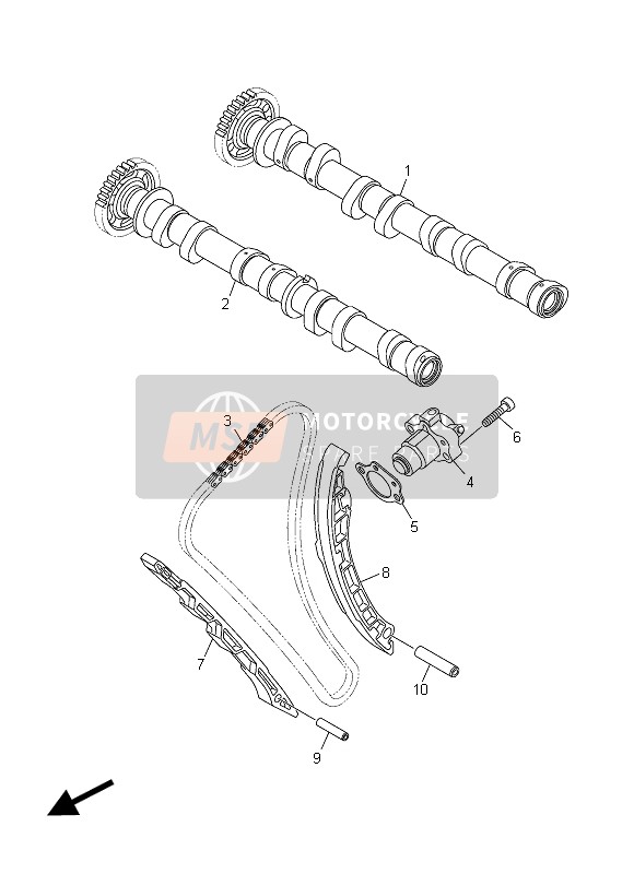 2CR122570000, Welle 2, Yamaha, 0