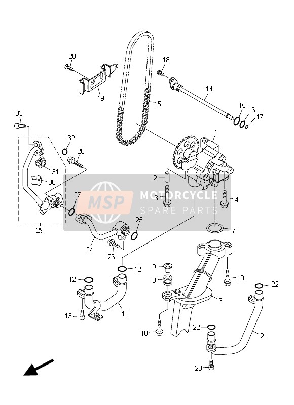 2CR134050000, Durite A Huile, Yamaha, 0