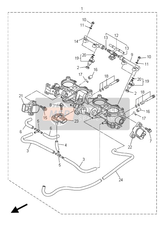 2CR137950000, Joint,  Throttle Body, Yamaha, 0