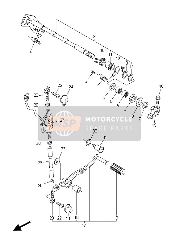 2CR181150000, Biellette,  Selecteur, Yamaha, 0