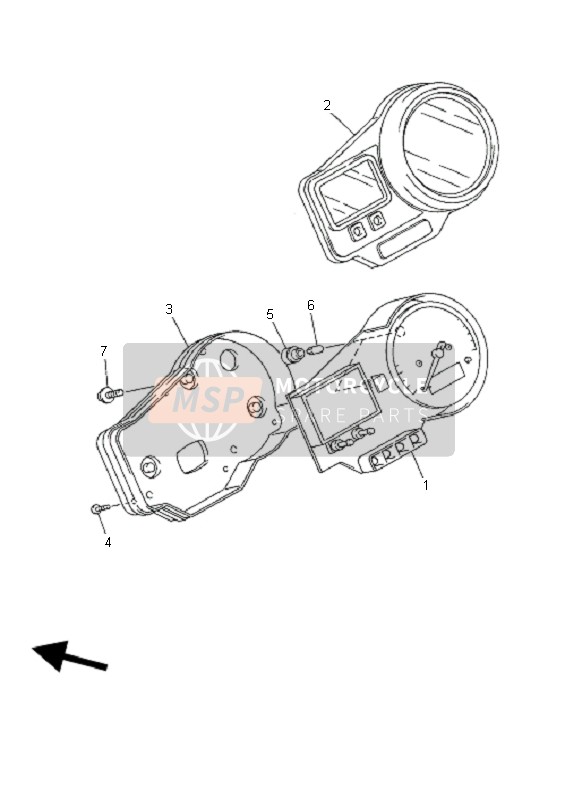 Yamaha YZF-R6 2001 Meter for a 2001 Yamaha YZF-R6