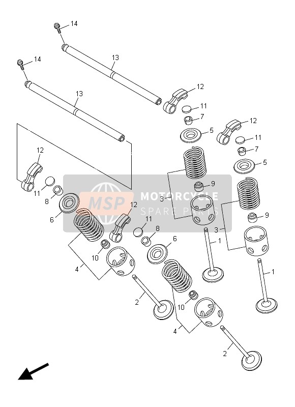 Yamaha YZF-R1M 2015 Valve for a 2015 Yamaha YZF-R1M