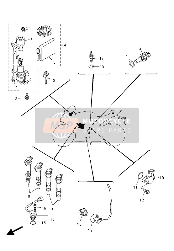 Yamaha YZF-R1M 2015 ELEKTRISCH 1 für ein 2015 Yamaha YZF-R1M