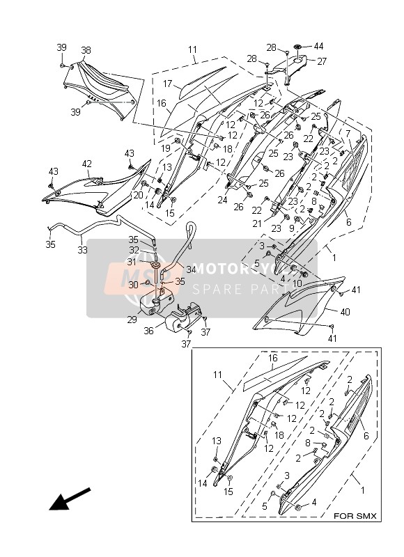 901190681000, Bolt, Met Washer, Yamaha, 0