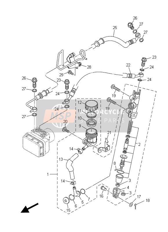 1WDF58525000, Cap, Reservoir, Yamaha, 1