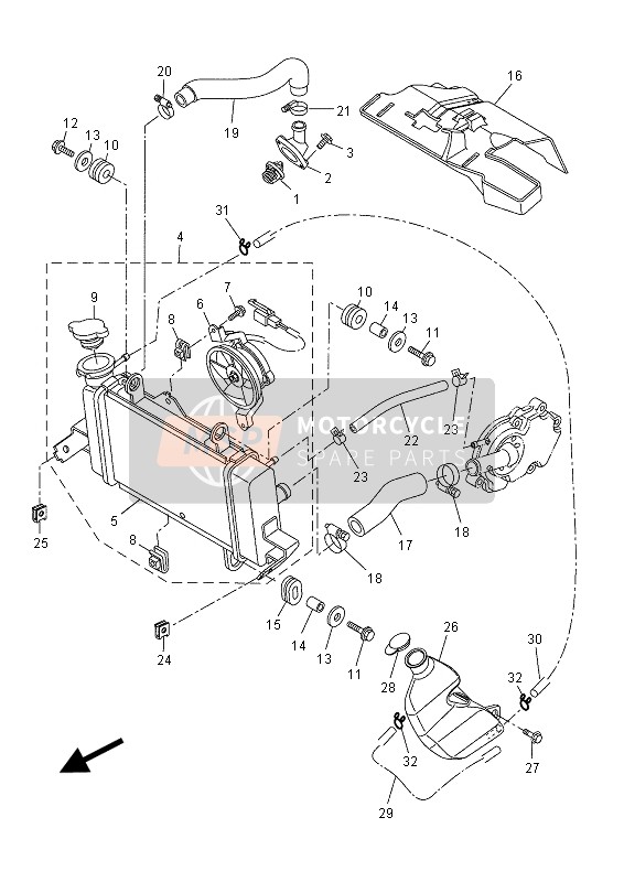 1S7E24130000, Couvercle,  Thermosta, Yamaha, 0