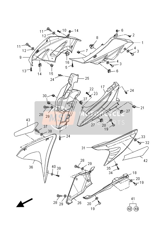 5D7F838530P6, Coperchio, Inferiore, Yamaha, 0