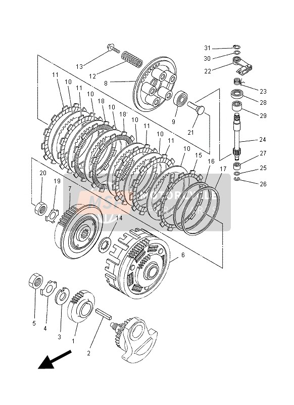 Yamaha MT03 2008 Embrague para un 2008 Yamaha MT03