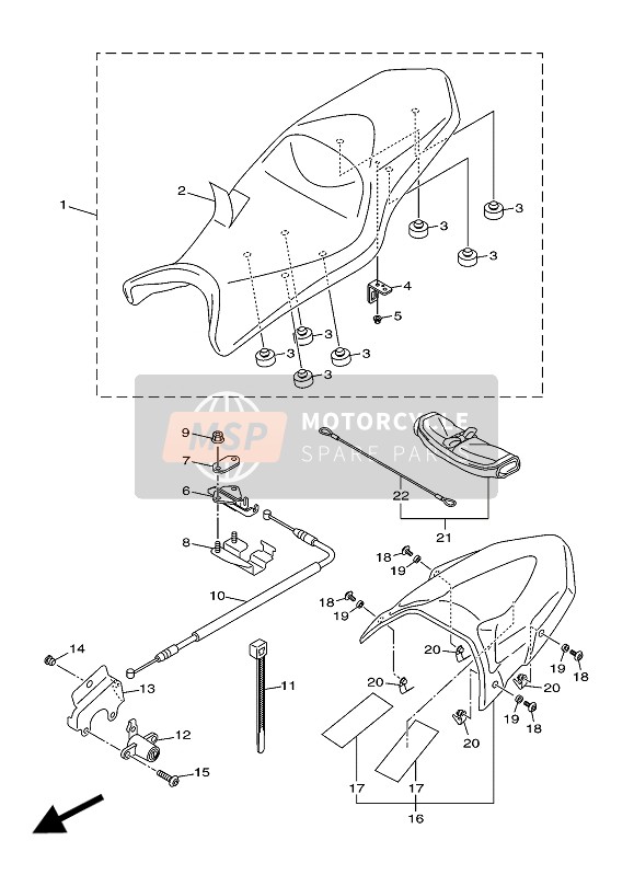 1PW2477A0000, Ens. Cache De Siege, Yamaha, 0