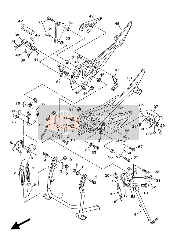 1PW284760000, Bracket 3, Yamaha, 0