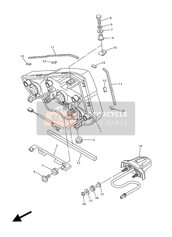 Yamaha FJR1300AE 2016 Feu Arrière pour un 2016 Yamaha FJR1300AE