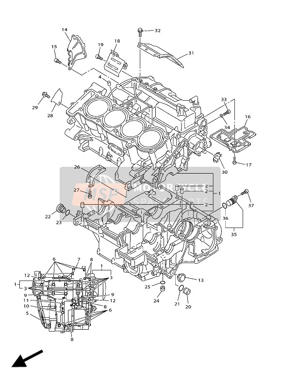 Yamaha FJR1300PA 2016 KURBELGEHÄUSE für ein 2016 Yamaha FJR1300PA