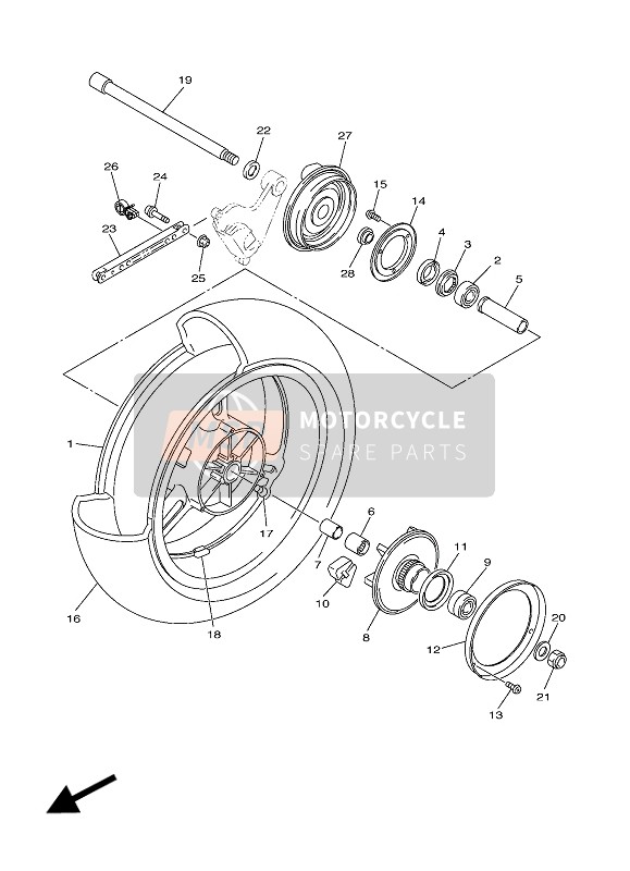 Roue arrière