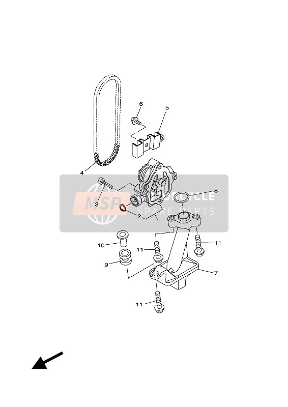 Yamaha MT07 2016 Pompa dell'olio per un 2016 Yamaha MT07