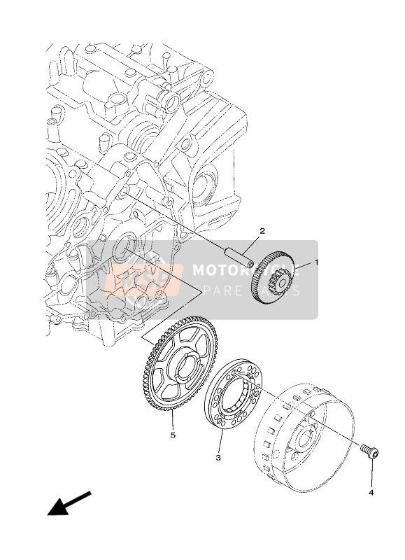 Yamaha MT09 ABS 2016 Starter 2 voor een 2016 Yamaha MT09 ABS