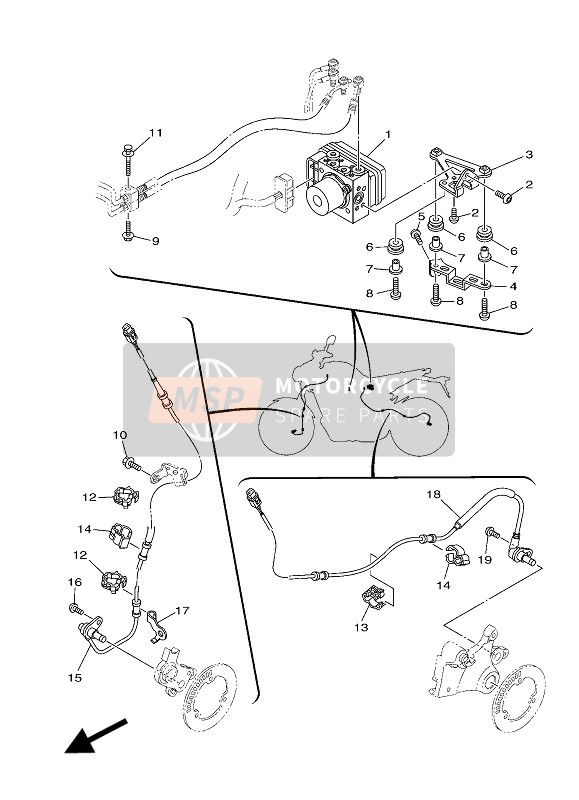 B50859300500, Hydraulic Unit Assy, Yamaha, 0