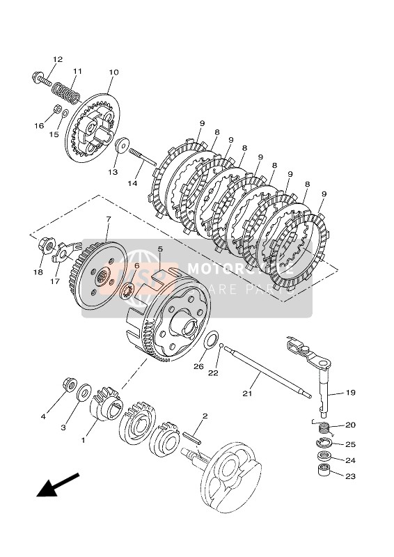 Yamaha MT125 2016 Clutch for a 2016 Yamaha MT125