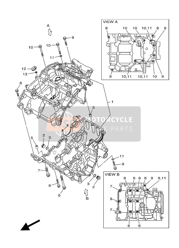 Yamaha MT03 2016 Caja Del Cigüeñal para un 2016 Yamaha MT03