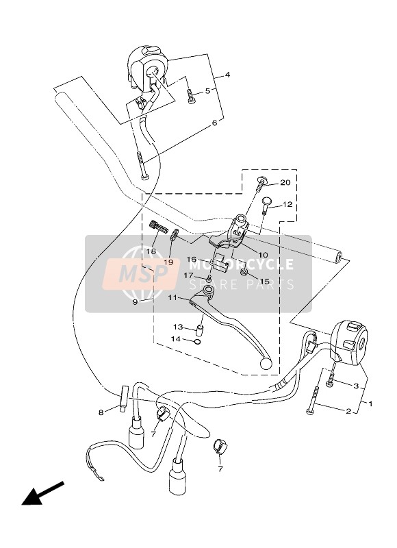 B04H39750000, Commutateur 2,  Sur G, Yamaha, 0