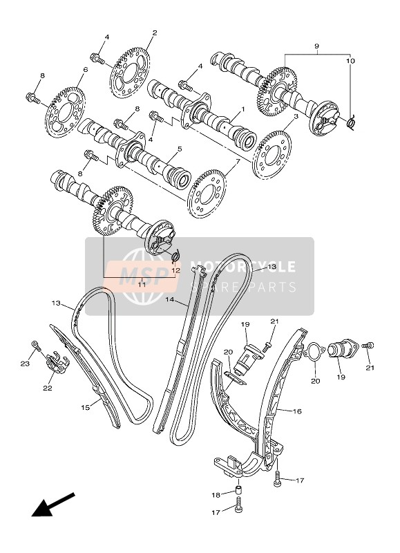 Yamaha VMAX 2016 Camshaft & Chain for a 2016 Yamaha VMAX