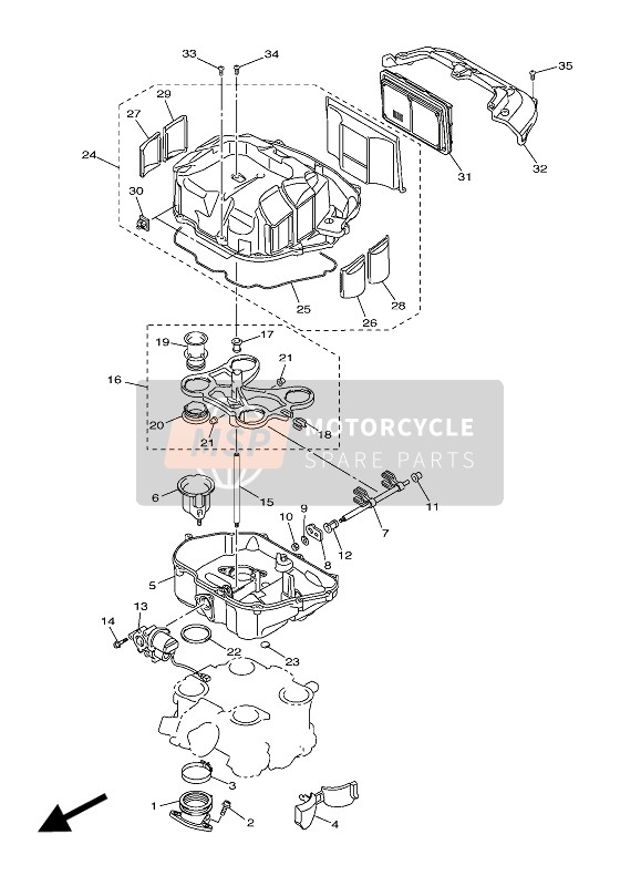 Yamaha VMAX 2016 Intake for a 2016 Yamaha VMAX