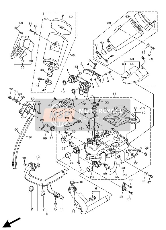 2S3147202100, Pot D'Echappement 2, Yamaha, 0