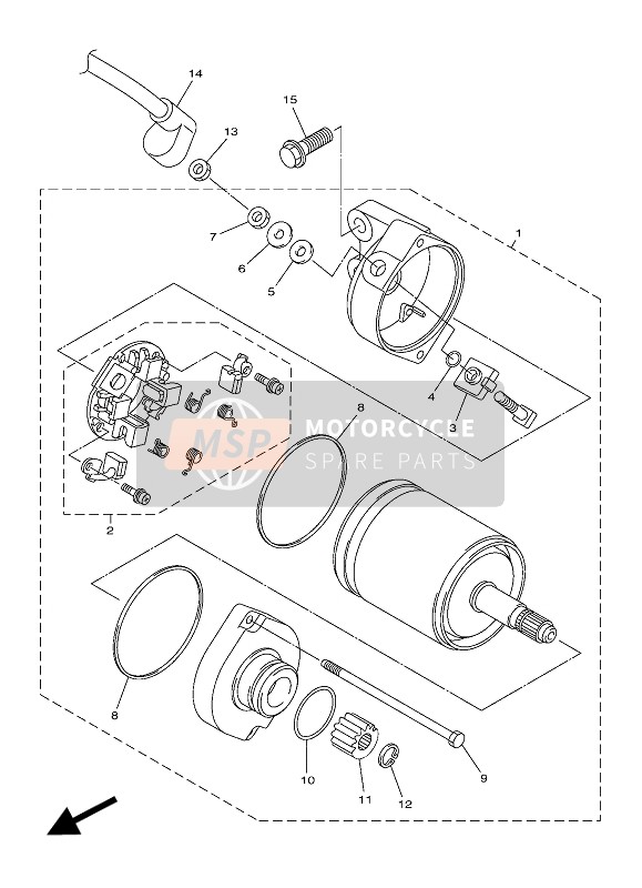 Yamaha VMAX 2016 Startend Motor voor een 2016 Yamaha VMAX