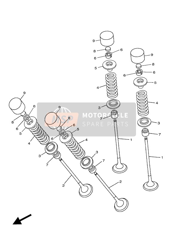 Yamaha XJ6 DIVERSION F 2016 Valvola per un 2016 Yamaha XJ6 DIVERSION F