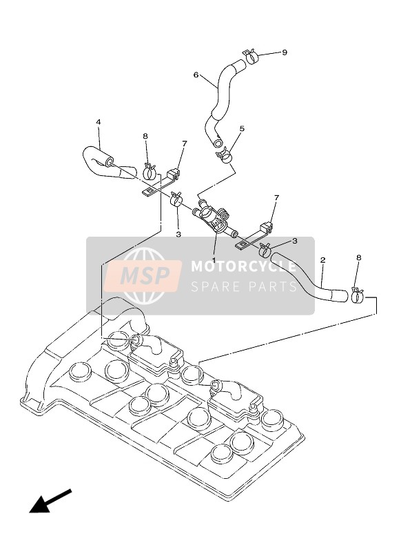 Yamaha XJ6 DIVERSION F 2016 Sistema de inducción de aire para un 2016 Yamaha XJ6 DIVERSION F