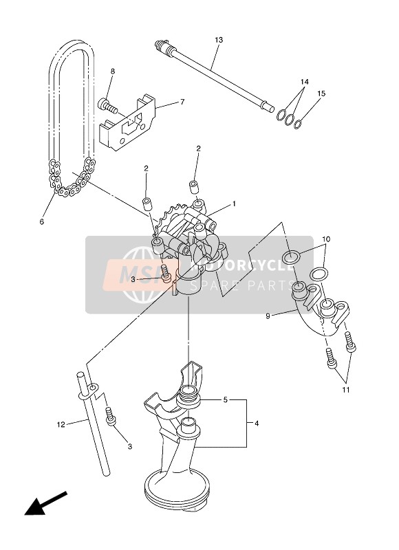 Yamaha XJ6 DIVERSION F ABS 2016 Bomba de aceite para un 2016 Yamaha XJ6 DIVERSION F ABS