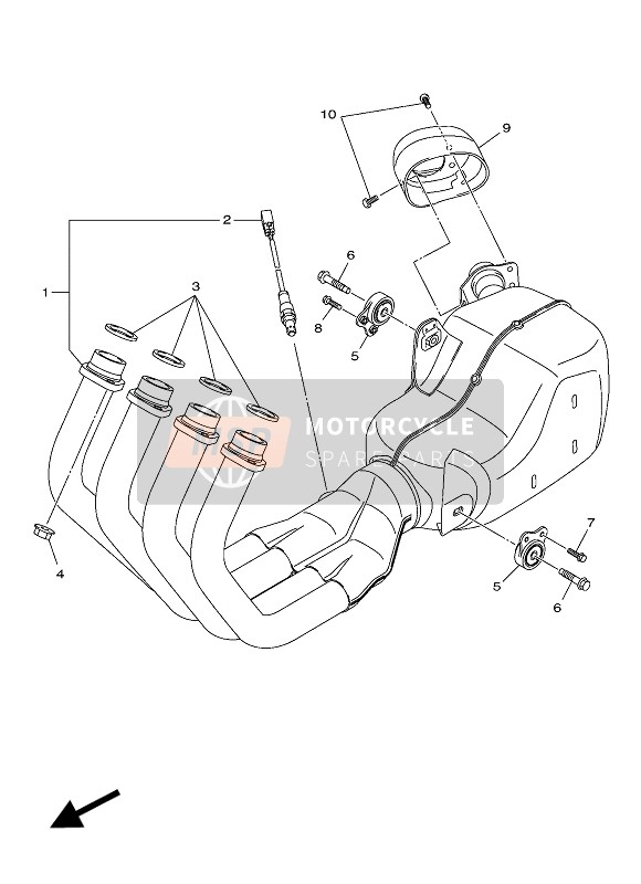 Yamaha XJ6 DIVERSION F ABS 2016 Exhaust for a 2016 Yamaha XJ6 DIVERSION F ABS