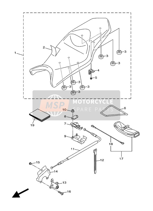 Yamaha XJ6 DIVERSION F ABS 2016 Asiento para un 2016 Yamaha XJ6 DIVERSION F ABS