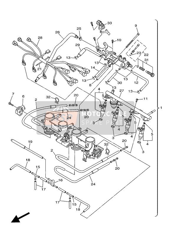 Yamaha XJ6S DIVERSION 2016 Intake 2 for a 2016 Yamaha XJ6S DIVERSION