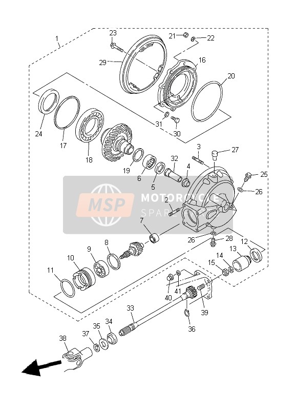 Yamaha FJR1300 2002 Albero di trasmissione per un 2002 Yamaha FJR1300