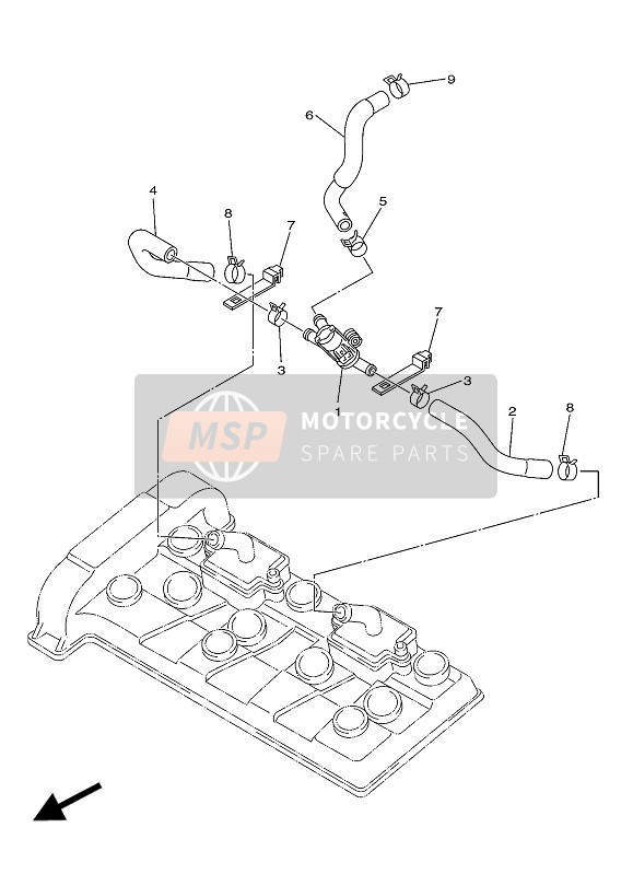 Yamaha XJ6S DIVERSION ABS 2016 Sistema di induzione dell'aria per un 2016 Yamaha XJ6S DIVERSION ABS