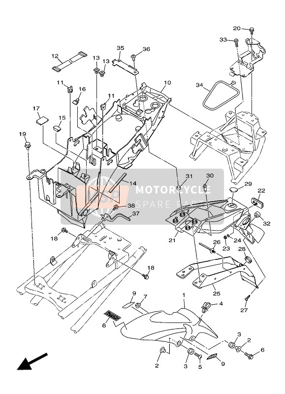 Yamaha XJ6S DIVERSION ABS 2016 Aile pour un 2016 Yamaha XJ6S DIVERSION ABS