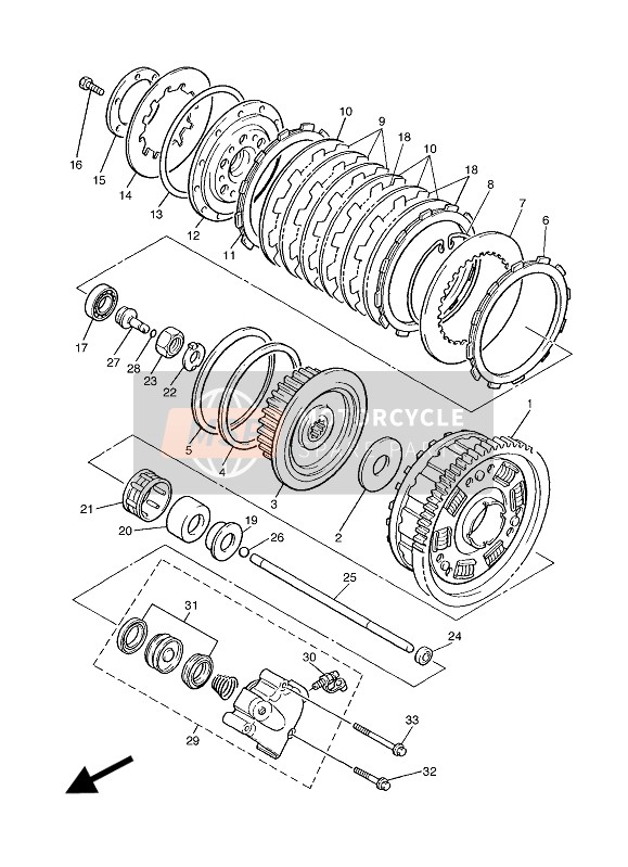 Yamaha XJR1300 2016 Embrayage pour un 2016 Yamaha XJR1300