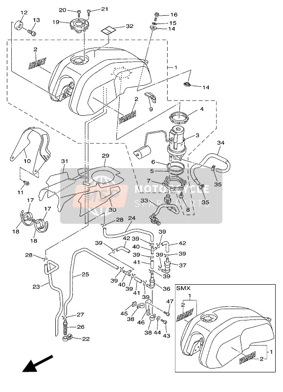 Yamaha XJR1300 2016 Réservoir d'essence pour un 2016 Yamaha XJR1300