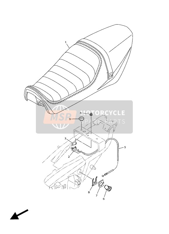 Yamaha XJR1300 2016 Seat for a 2016 Yamaha XJR1300