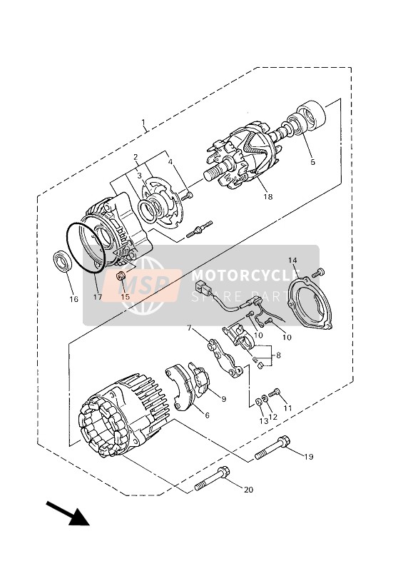 Yamaha XJR1300 2016 Generador para un 2016 Yamaha XJR1300