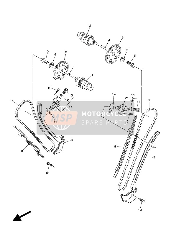 Yamaha XVS950 ABS 2016 Camshaft & Chain for a 2016 Yamaha XVS950 ABS