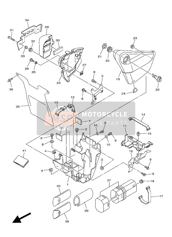 2DX28199E100, O/m XVS950CU, Yamaha, 0